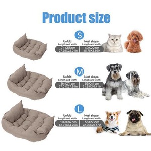 Cama cuadrada para perros, alfombrilla gruesa para gatos, perrera, cojín suave para cachorros, para dormir, esponjoso, multifuncional, plegable, cómodo, accesorios para mascotas - Product Image 2