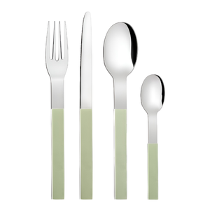 Juego de Cubiertos Completo de 16 Piezas, Nueva Línea Verde Salvia - Product Image 1