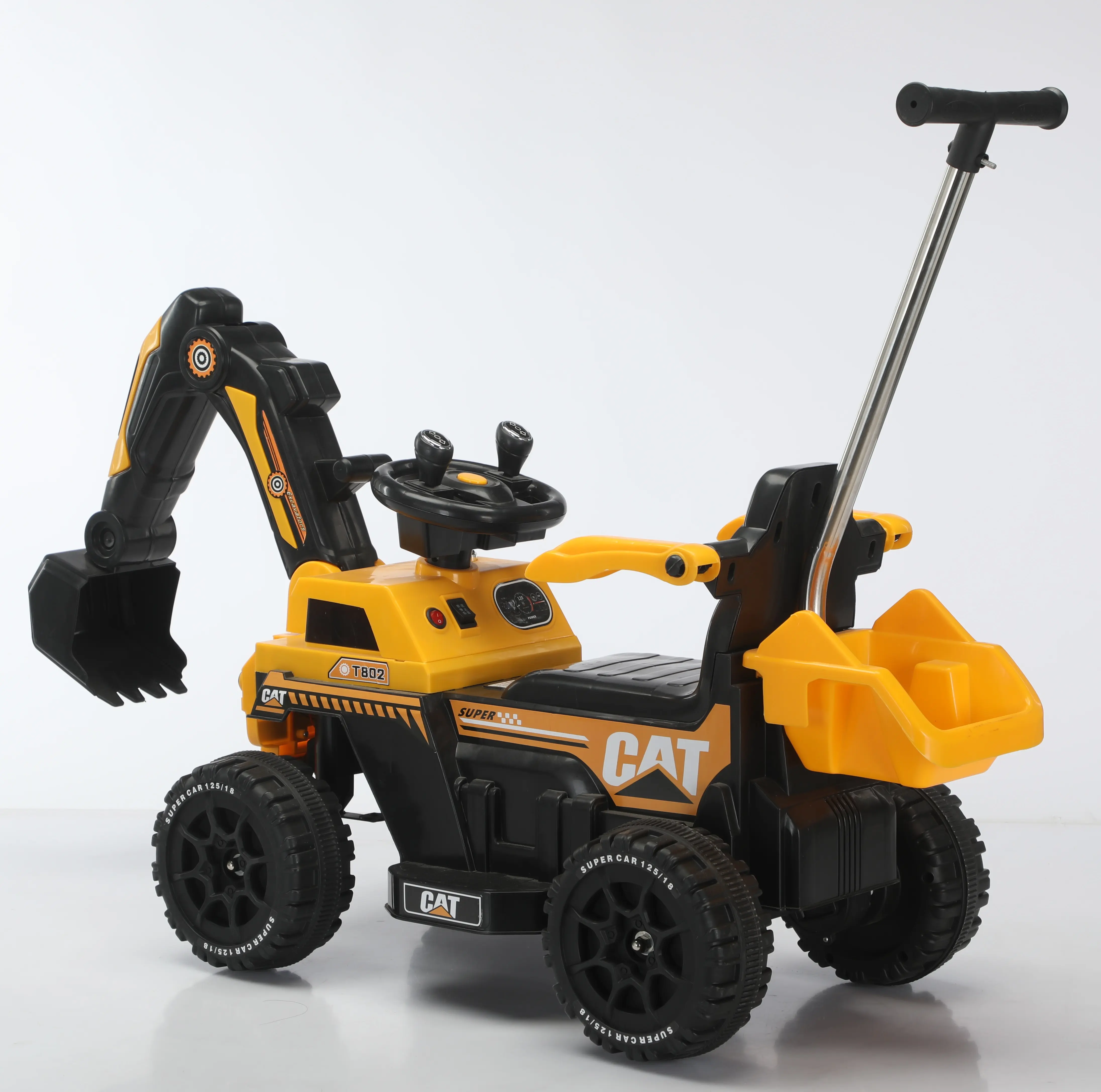 High Quality Boy Excavator Toy Car With Foot Sliding Electric Belt Remote Control Electric Toy Car