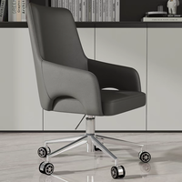 Chaise de bureau pivotante en acier inoxydable à hauteur réglable pour la maison, le bureau, la réception et les négociations commerciales