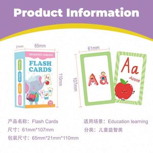 58 Tarjetas de Aprendizaje para Niños, Tarjetas de Memoria para Niños Pequeños, Ayudan a Aprender Objetos, Números, Jugar Juegos, Tarjetas de Memoria del Alfabeto - Product Image 4