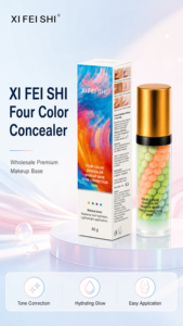 คอนซีลเลอร์สี่สี XI <span class=keywords><strong>FEI</strong></span> SHI เมคอัพเบสปรับสีผิว ไพรเมอร์บำรุงผิวให้ชุ่มชื้น ปรับผิวให้กระจ่างใส รองพื้น OEM ODM ขายส่ง - Product Image 3