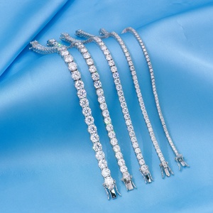 Pulsera de Cadena de Tenis con Diamantes Cultivados en Laboratorio CVD HPHT Reales de Alta Calidad, Plata 925, 2-6 mm, VVS VVS1 - Product Image 2