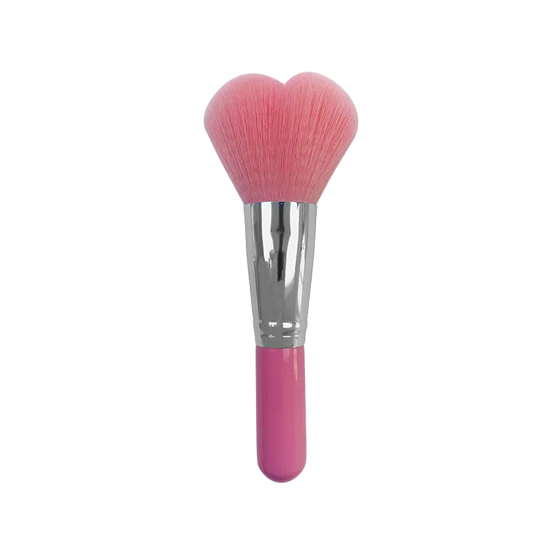 Hot Selling Professional Pink Einzel pinsel Low Moq Herzform Puder Rouge Make-up Private Logo Pinsel Set