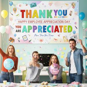 Decoración para el Día de Apreciación al Personal, Fondo para la Semana de Apreciación al Personal, Pancarta de Agradecimiento, Decoración de Pared con la Frase 'Gracias por Todo lo Que Haces' - Product Image 4