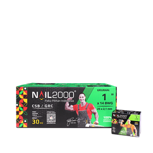 Fixations fiables à tige fine de 1 pouce, plaquées zinc, avec tête plate large pour les panneaux GRC et en fibrociment - Product Image 1