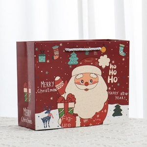 New Cute Santa Elk Agricultural Use Tote <b>Bag</b> Paper <b>Bag</b> Thickened Cross Version <b>Christmas</b> Holiday <b>Gift</b> <b>Bag</b> Red and Green Touch - Product Image 6