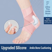 Attelle de cheville pour enfants, manchon de compression anti-entorse, support de cheville fin pour le basketball, la course à pied et les sports de saut à la corde pour les jeunes