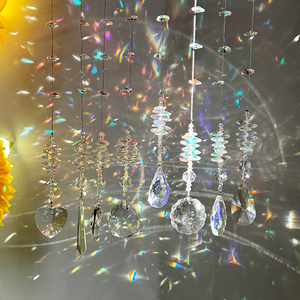 Hanging Art Deco Crystal Prism Suncatchers 50cm Windows Ball Rainbow Maker Christmas <b>Tree</b> Decoration - Product Image 2