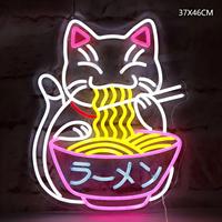 Lumières au néon LED personnalisées pour boutique de nouilles pour chats, pour la publicité, usage domestique et commercial - Directement des usines chinoises