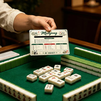 Carte de règles pratique de Mahjong : Guide de référence clair sur les valeurs et les appels des cartes, accessoire de Mahjong pour les soirées de jeu à domicile