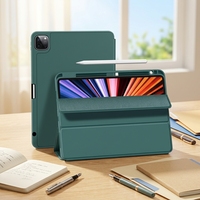 Étui pour tablette en cuir pliable intelligent pour iPad Pro 2024