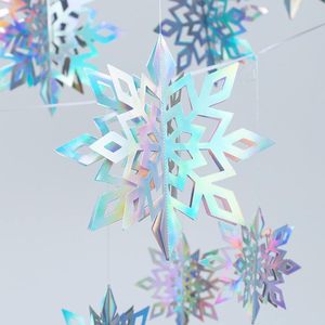 Décorations de Noël suspendues DAMAI, flocons de neige, guirlande de flocons de neige 3D scintillants pour Noël, Nouvel An, fête, décoration de la maison - Product Image 3