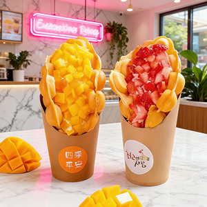 Gobelets en papier kraft brun biodégradable 12oz les plus populaires de Xiamen forme à paroi unique jetable pour les frites charcuterie gâteau crêpe - Product Image 1