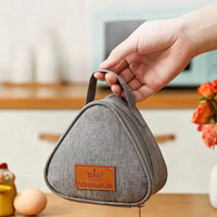 Sac isotherme portable en aluminium triangulaire personnalisé pour boîte à bento d'étudiant, sac de transport et de rangement