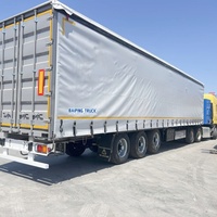 Baiping Remorques de camion semi-remorque latérale à rideau haute capacité à 3 essieux de 40 pieds pour le transport de marchandises en vrac Conteneur d'expédition en PVC