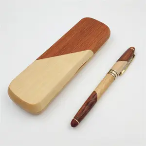 Stylo à bille en bois de bambou avec logo, ensemble cadeau Unique écologique, 1 pièce