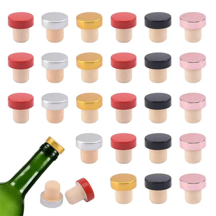 Tapón en forma de T, tapón de corcho para vino, tapón de sellado reutilizable, tapa de botella para botellas de vino, cerveza, artesanía DIY