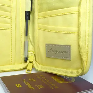 Artgimen Business Card Cases Credit Card Cases Pocket Wallets RFID Blocking Passport Holder Passport Bag With Zipper