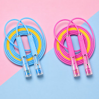 Corde à sauter YUEDONG en PVC à segments dégradés - Corde à sauter réglable et durable de 4,5 mm pour l'entraînement des enfants et le fitness quotidien