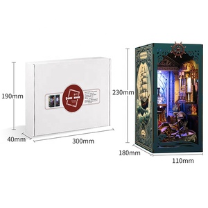 2025 storia del fondale marino 3d in legno <span class=keywords><strong>Puzzle</strong></span> casa delle bambole libro di assemblaggio angolo del libro in legno angolo del libro con la copertura antipolvere uso come regalo - Product Image 5