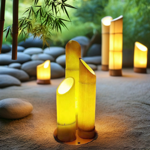 Lampes <span class=keywords><strong>de</strong></span> jardin extérieures en <span class=keywords><strong>fibre</strong></span> <span class=keywords><strong>de</strong></span> verre à LED électriques <span class=keywords><strong>de</strong></span> 50 cm <span class=keywords><strong>de</strong></span> hauteur, blanc chaud, simulation <span class=keywords><strong>de</strong></span> bambou, étanches, éclairage <span class=keywords><strong>de</strong></span> villa - Product Image 3