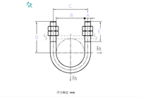 Venta Directa de Fábrica de Pernos de Acero Inoxidable 304, Pernos en U, Clips en U, Cables en U, Clase 4.8 y 6.8, Rosca UNF