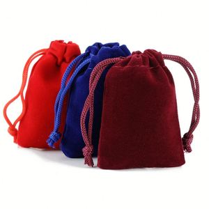 Bolsas de Regalo de Terciopelo Reciclables al por Mayor con Cordón y Logotipo Personalizado Serigrafiado para Pulseras y Joyería - Product Image 3