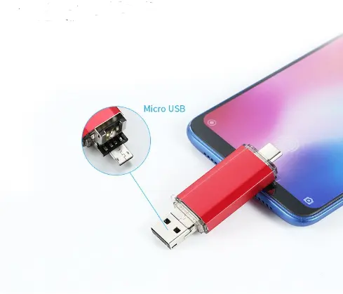 新しい3-in-1OTGUSBフラッシュドライブ/USBスティックAndroidコンピューターType-Cスタイリッシュなペンデザイン32GB64GB 16GB 8GB