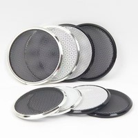 Rejilla para altavoz de 2 pulgadas y 2.5 pulgadas 26 #   Cubierta protectora negra galvanizada sin perforaciones para modificación de audio de automóvil