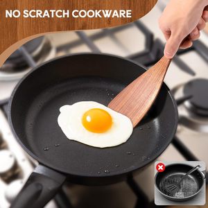 Juego de Utensilios de Cocina de Madera de Teca Natural, Antiadherentes y Seguros, 10 Piezas, Juego de Utensilios de Madera <span class=keywords><strong>para</strong></span> Cocina - Product Image 6