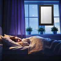 Dernier design Fenêtre à battant et oscillo-battante en aluminium, profilé long et fin, à ouverture bidirectionnelle, avec échantillon de verre