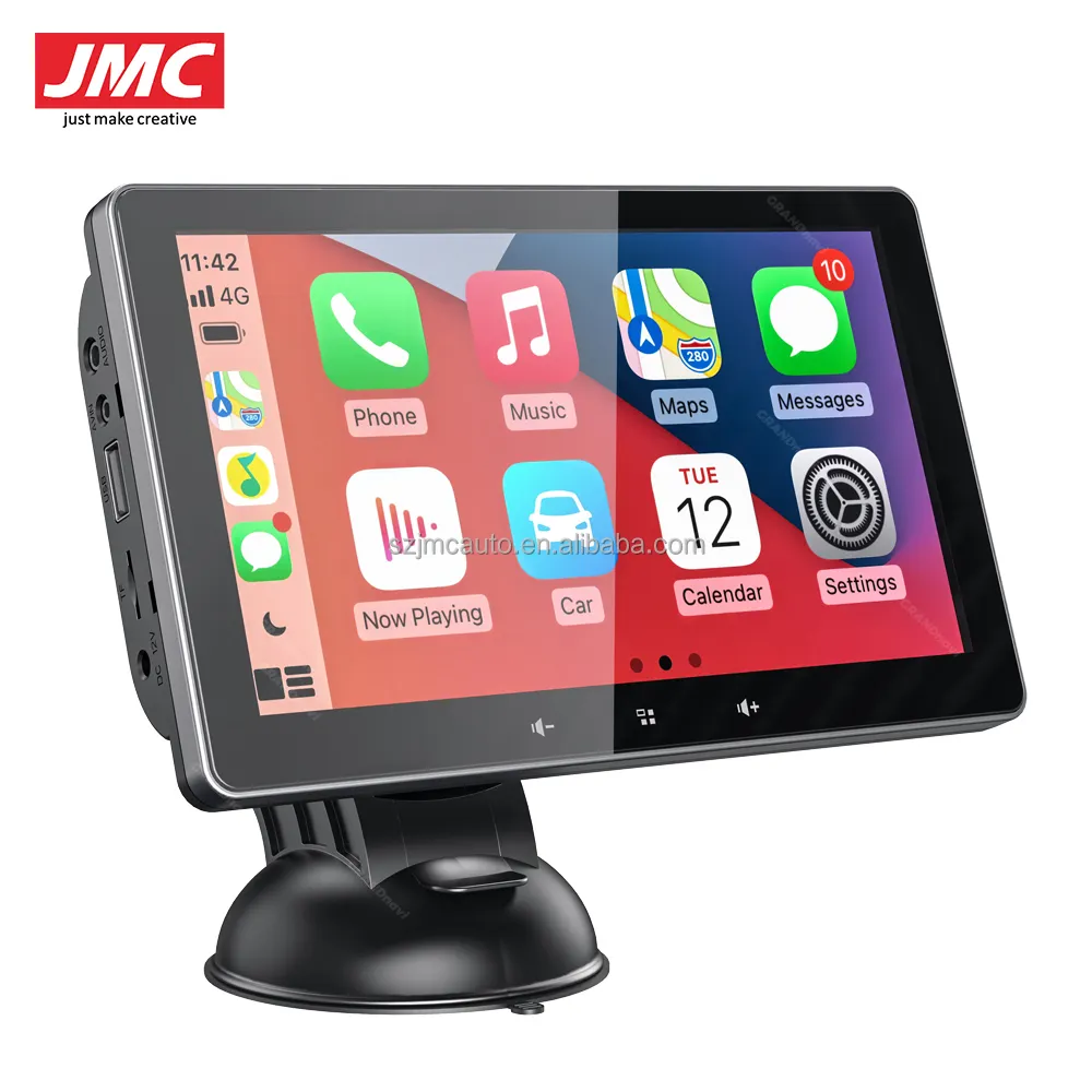 JMC 7 дюймов 2.5D IPS сенсорный экран портативный беспроводной Carplay планшет автомобильный Видео Мультимедиа стерео система Портативный GPS навигация