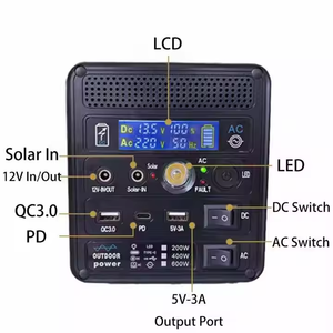 Centrale Électrique Portable 220V, Générateur Solaire 200W 400W, Stockage d'Énergie 48000mAh/96000mAh pour Camping en Plein Air et Alimentation Automobile - Product Image 5
