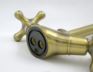 Mixeur de cuisine traditionnel Antique, Double poignée, finition en laiton brossé, monoculaire fre9,ero - Product Image 3