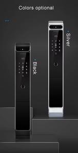 Surveillance active haut de gamme <span class=keywords><strong>interphone</strong></span> vidéo actif parlant en alliage de Zinc WiFi Tuya serrure de porte intelligente empreinte digitale entrée sans clé - Product Image 5