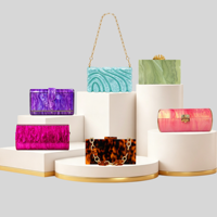 Sac à main de luxe RB942 Golden Flower, portefeuille de mariage, pochette en acrylique marbré pour femmes, sacs de soirée pour femmes