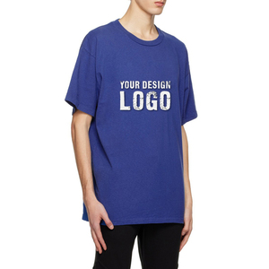 Camisetas de Hombre Personalizadas de Fábrica con Estampado, Hombros Caídos, Manga Corta, Venta al por Mayor, OEM, Algodón Lavado, Estilo Vintage, Tallas Grandes - Product Image 2