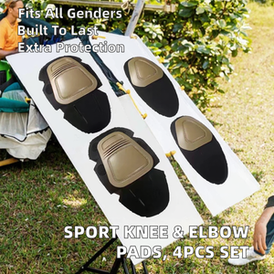 واقيات الركبة والكوع الجلدية من جوليلوود، 4 قطع للرجال والنساء - معدات أمان تكتيكية للأنشطة الخارجية والصيد والتزلج لجميع الفصول - Product Image 2