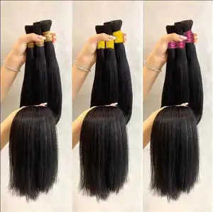 Ghrehair Extensões de cabelo brasileiro Estilo natural liso não processado Suave Remy Megahair Frete grátis para o Brasil atacado