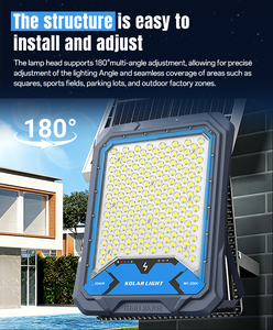 500W Solar LED <b>Flood</b> <b>Light</b> Outdoor Heavy Duty Construction Large Yard Parking Lot High Brightness Security Illumination LCS-LYWS - Product Image 2