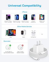 Chargeur de téléphone i Chargement rapide, chargeur rapide 20W i Phone Cube avec cordon de chargeur USB C de 6 pieds, compatible avec la charge rapide du téléphone 14 13