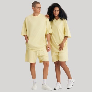 T-shirt de rue vierge lourd surdimensionné coton à épaules tombantes impression personnalisée de haute qualité - Product Image 2