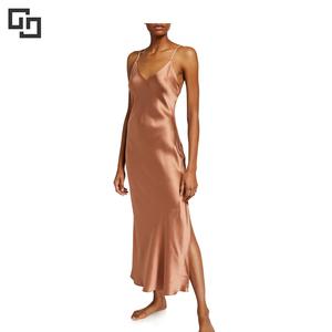 Abiti <span class=keywords><strong>da</strong></span> <span class=keywords><strong>notte</strong></span> <span class=keywords><strong>da</strong></span> donna eleganti in seta 100% con cinturino per Spaghetti - Product Image 2