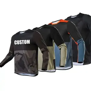 <span class=keywords><strong>Maglia</strong></span> da <span class=keywords><strong>Ciclismo</strong></span> a Maniche Lunghe, T-shirt Personalizzata da Uomo per Motocross, Abbigliamento da Mountain Bike, <span class=keywords><strong>Maglia</strong></span> da Moto - Product Image 2