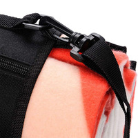 Tapis de pique-nique en flanelle personnalisé à double sangle, à une face, en polaire, imperméable, pour le camping