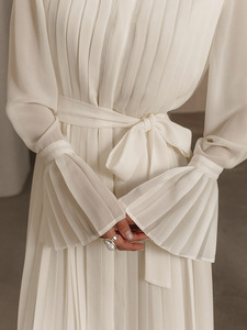 Donna Elegante Tùy Chỉnh Bán Buôn 2024 Mới OEM/ODM Phụ Nữ Giản Dị Thanh Lịch Trọng Lượng Nhẹ V Cổ Maxi Dress Dành Cho Phụ Nữ - Product Image 5