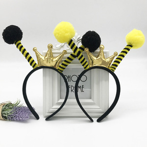 HB091 Halloween Abeille Bandeau <span class=keywords><strong>Coccinelle</strong></span> Antenne Boule Décor Cheveux Cerceau pour Enfants Adulte Dress Up Party Favors - Product Image 6