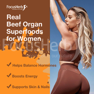Complément Alimentaire FocusHerb Adapté aux Femmes 6 en 1 Capsules Mixtes d'Organs de Bœuf Nourri à l'Herbe - Product Image 5