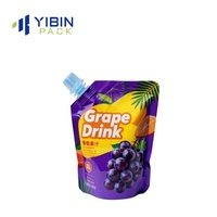 Pochette à bec verseur personnalisée pour emballage de jus de fruits et boissons, 250 ml, 500 ml, sac réutilisable en aluminium pour liquides, type stand-up